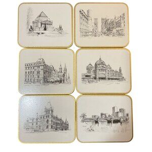 NIB Set Of 6 Jason Melbourne Australia Iconic Architecture Coasters With Box